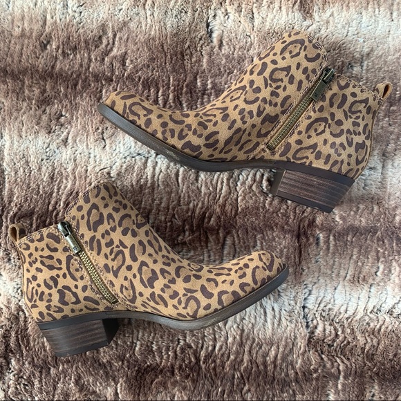 Lucky Brand Basel Bootie Leopard Javan Suede - Picture 4 of 11